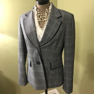Navy Blue and white Suit Jacket